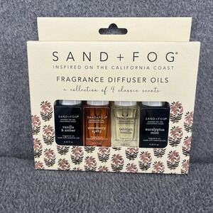 Sand + Fog Fragrance Diffuser Oils Set of 4 Vanilla strawberry tahitian eucalypt